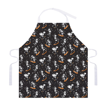 Skateboarding Skeleton Pattern Print Adjustable Apron