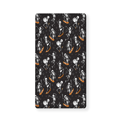 Skateboarding Skeleton Pattern Print Baby Crib Sheet