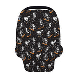Skateboarding Skeleton Pattern Print Baby Seat Cover