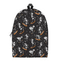 Skateboarding Skeleton Pattern Print School Backpack