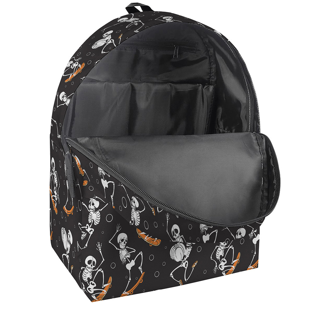 Skateboarding Skeleton Pattern Print Backpack