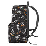 Skateboarding Skeleton Pattern Print Backpack