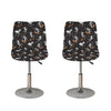 Skateboarding Skeleton Pattern Print Bar Stool Covers