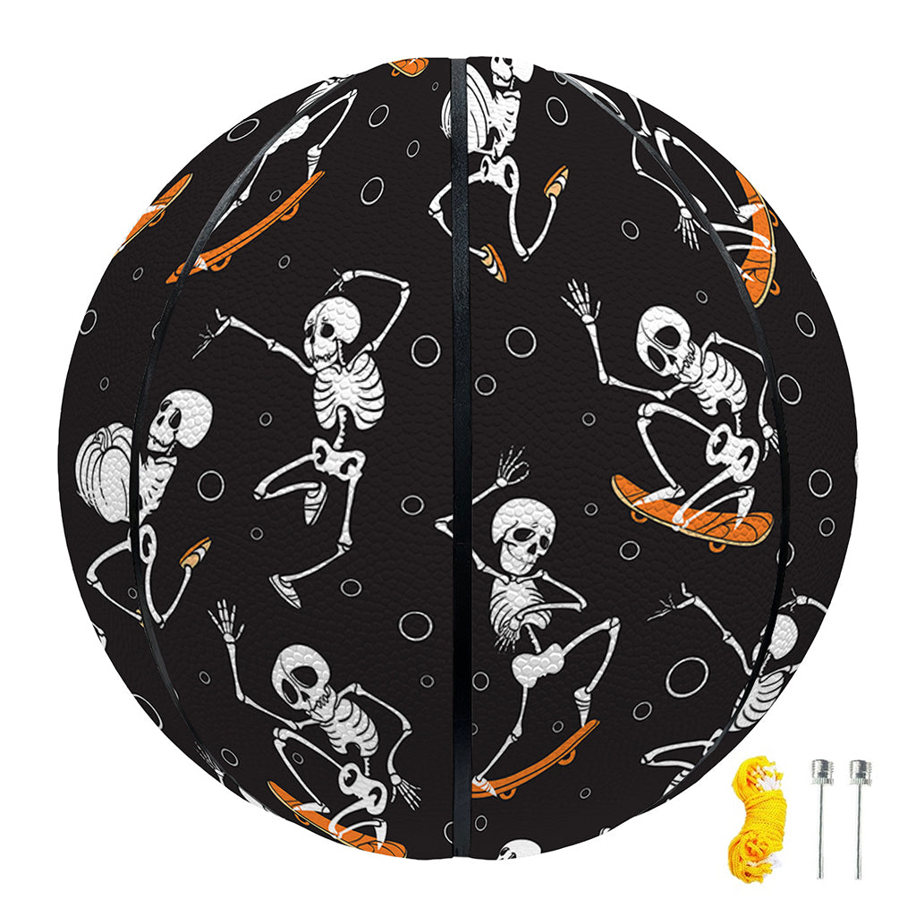 Skateboarding Skeleton Pattern Print Basketball