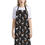 Skateboarding Skeleton Pattern Print Bib Apron With Pocket