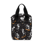 Skateboarding Skeleton Pattern Print Bible Tote Bag