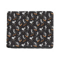 Skateboarding Skeleton Pattern Print Bifold Wallet