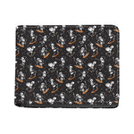 Skateboarding Skeleton Pattern Print Bifold Wallet