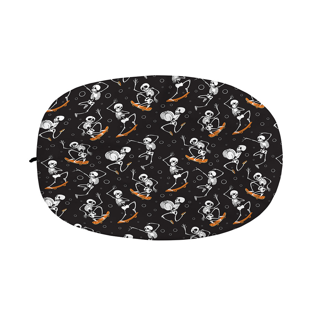 Skateboarding Skeleton Pattern Print Car Side Mirror Covers
