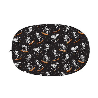 Skateboarding Skeleton Pattern Print Car Side Mirror Covers