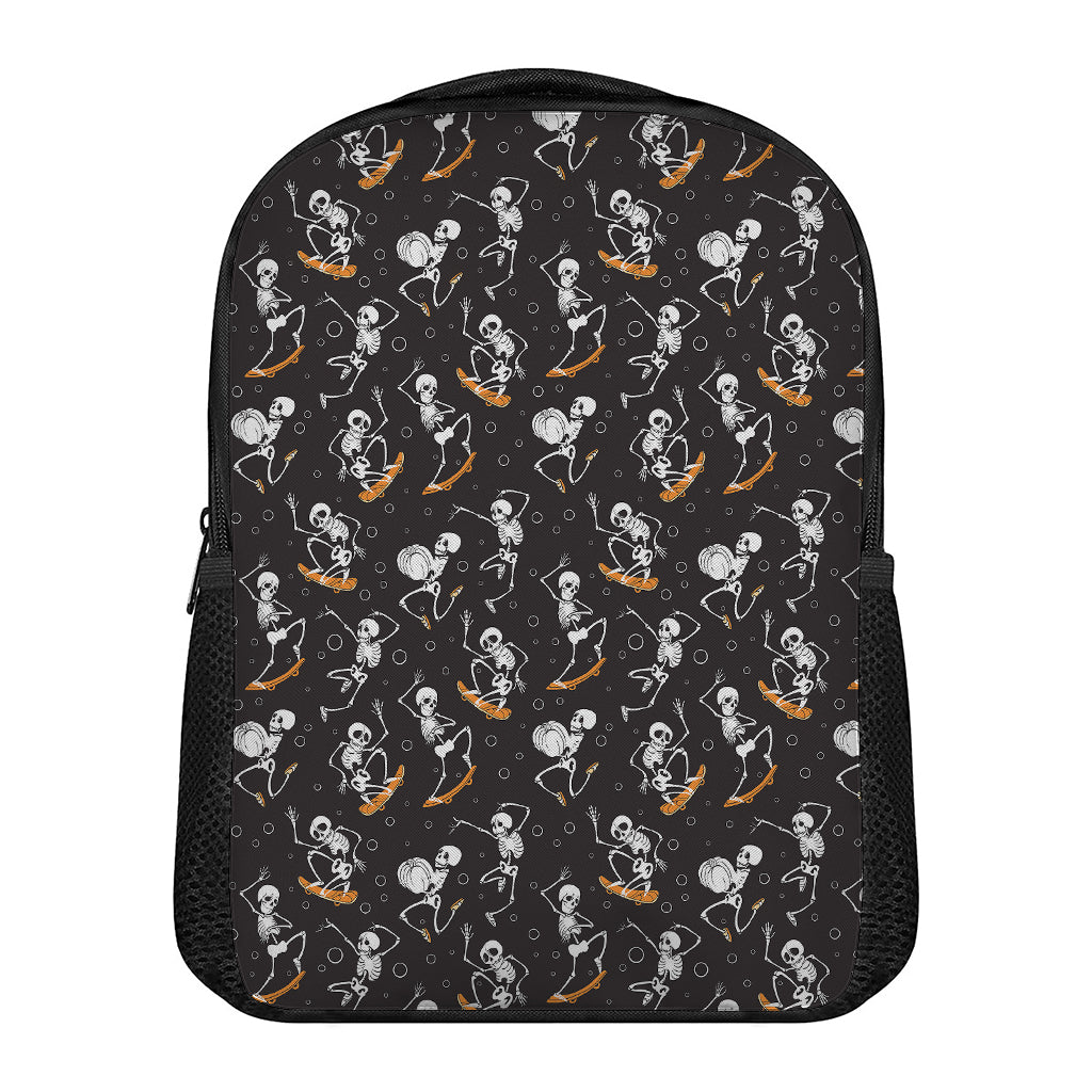 Skateboarding Skeleton Pattern Print Casual Backpack