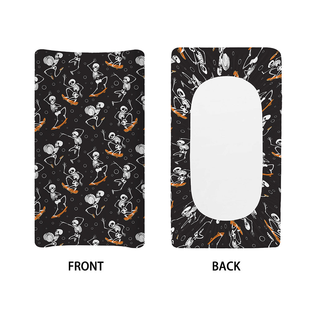 Skateboarding Skeleton Pattern Print Changing Pad Cover