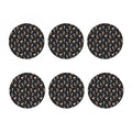 Skateboarding Skeleton Pattern Print Coaster Set