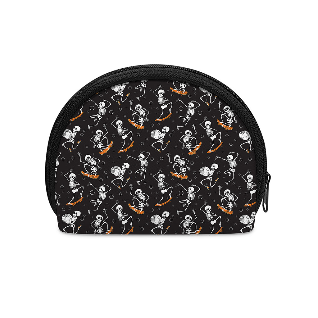 Skateboarding Skeleton Pattern Print Coin Purse