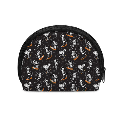 Skateboarding Skeleton Pattern Print Coin Purse