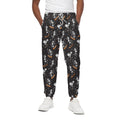 Skateboarding Skeleton Pattern Print Cotton Sweatpants