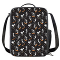 Skateboarding Skeleton Pattern Print Crossbody Lunch Bag