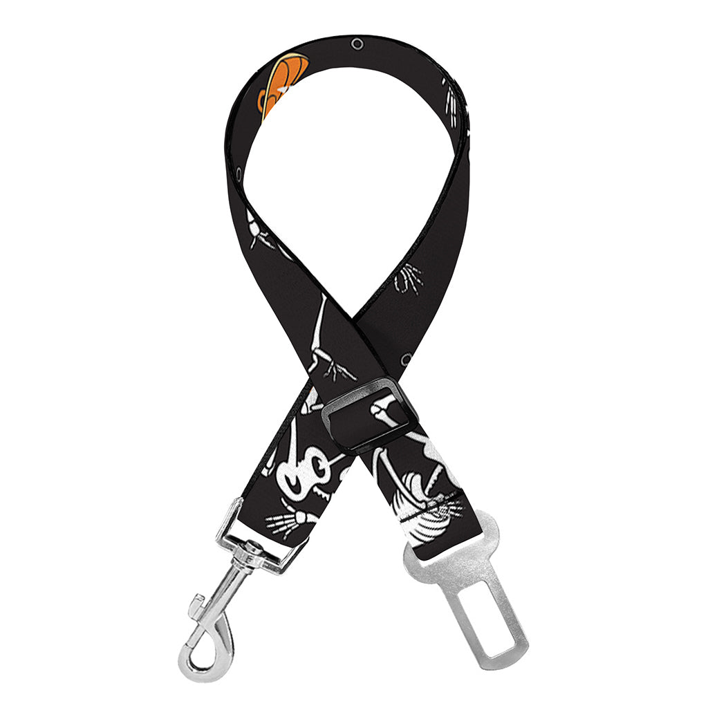 Skateboarding Skeleton Pattern Print Dog Seat Belt
