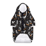 Skateboarding Skeleton Pattern Print Dog Zip Up Hoodie