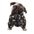 Skateboarding Skeleton Pattern Print Dog Zip Up Jacket