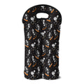 Skateboarding Skeleton Pattern Print Double Neoprene Wine Tote