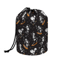 Skateboarding Skeleton Pattern Print Drawstring Makeup Bag