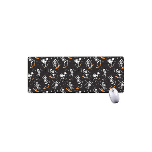 Skateboarding Skeleton Pattern Print Extended Mouse Pad