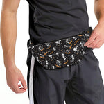 Skateboarding Skeleton Pattern Print Fanny Pack
