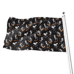 Skateboarding Skeleton Pattern Print Flag