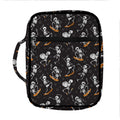 Skateboarding Skeleton Pattern Print Front Pocket Bible Bag
