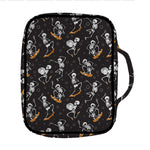 Skateboarding Skeleton Pattern Print Front Pocket Bible Bag