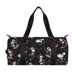 Skateboarding Skeleton Pattern Print Gym Bag