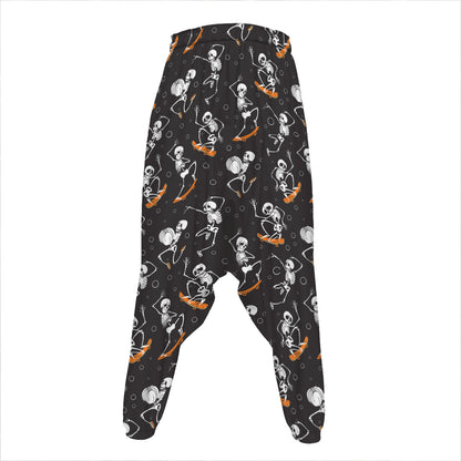 Skateboarding Skeleton Pattern Print Hammer Pants