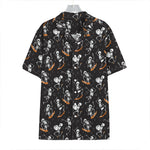 Skateboarding Skeleton Pattern Print Hawaiian Shirt
