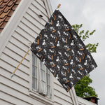 Skateboarding Skeleton Pattern Print House Flag