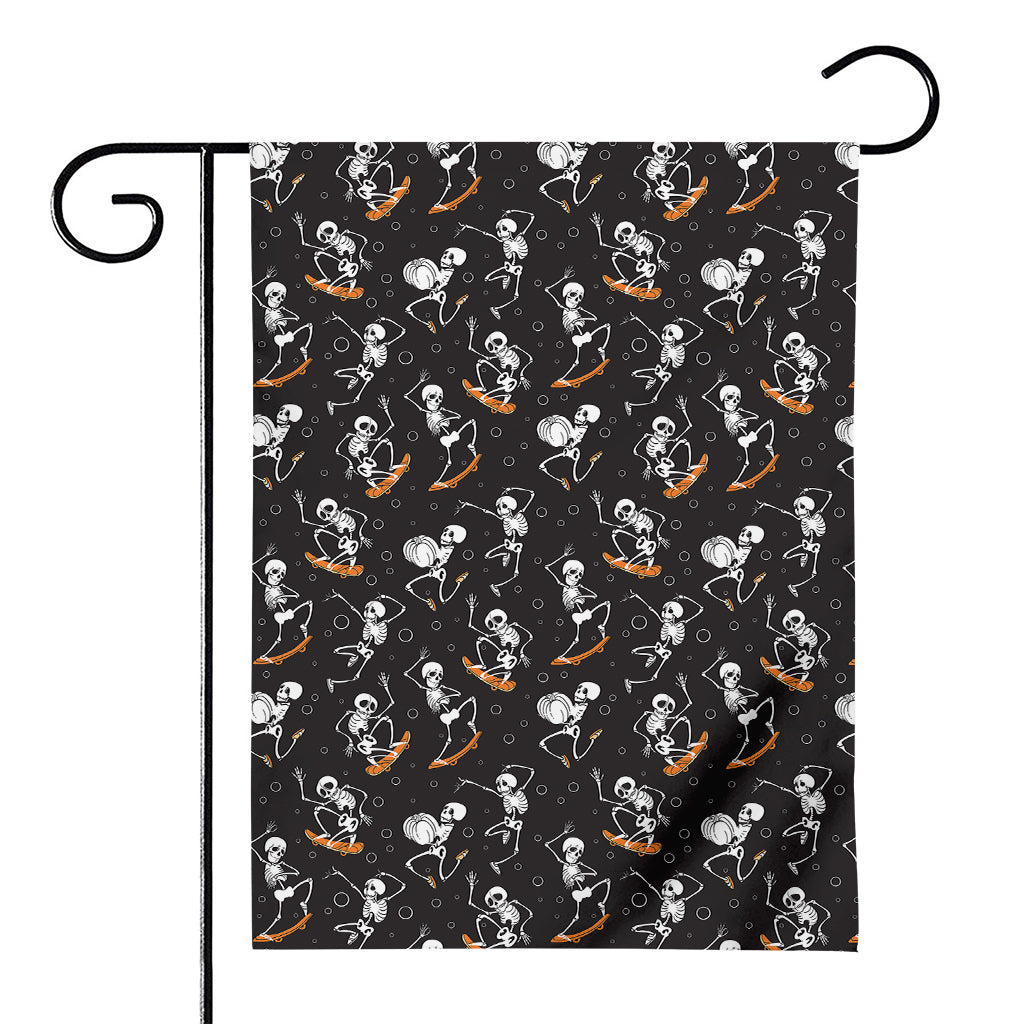 Skateboarding Skeleton Pattern Print House Flag
