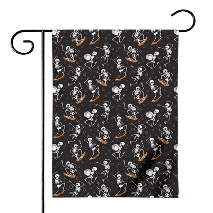 Skateboarding Skeleton Pattern Print House Flag