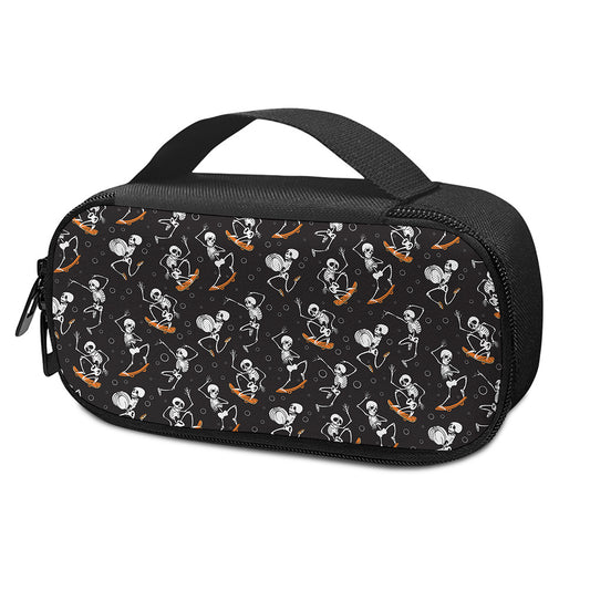 Skateboarding Skeleton Pattern Print Insulin Cooler Travel Case