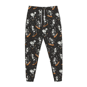 Skateboarding Skeleton Pattern Print Jogger Pants