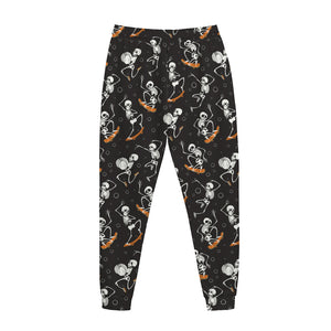 Skateboarding Skeleton Pattern Print Jogger Pants