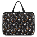 Skateboarding Skeleton Pattern Print Laptop Sleeve With Handle