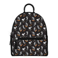 Skateboarding Skeleton Pattern Print Leather Backpack