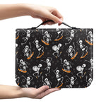 Skateboarding Skeleton Pattern Print Leather Bible Cover
