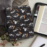 Skateboarding Skeleton Pattern Print Leather Bible Cover
