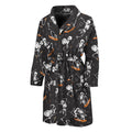Skateboarding Skeleton Pattern Print Men's Bathrobe