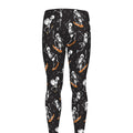 Skateboarding Skeleton Pattern Print Men's Leggings
