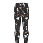 Skateboarding Skeleton Pattern Print Men's leggings
