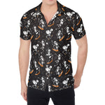 Skateboarding Skeleton Pattern Print Men's Shirt