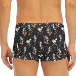 Skateboarding Skeleton Pattern Print Men's Short Boxer Briefs
