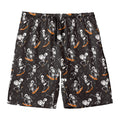 Skateboarding Skeleton Pattern Print Men's Swim Trunks